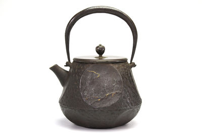 金銀象嵌花草文 鉄瓶