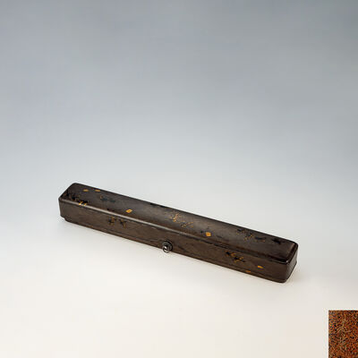 柴田是真作 漆画麦文箱（箱付）