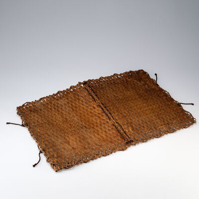 笑月作　竹編茶具敷（共箱）