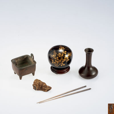 香道具5点 奇楠3.5g（其一共箱）