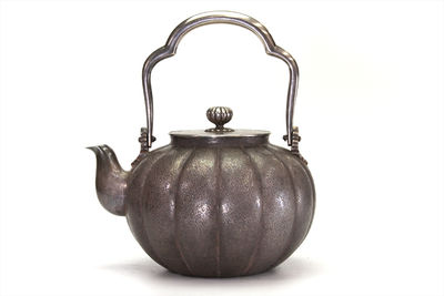 尚美堂造 南瓜形 銀湯沸