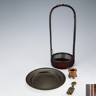 黄楊木 葉形茶巾床（木箱）