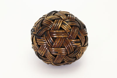 竹編球形置物