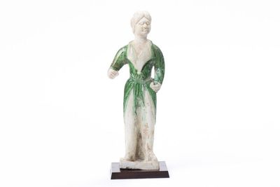 唐 緑釉 胡人俑