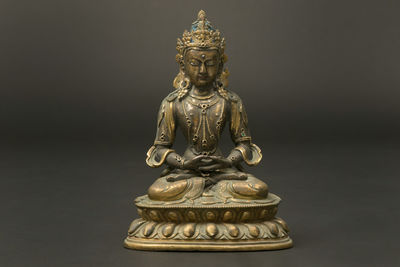 清十八世紀 銅鎏金無量壽佛