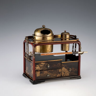 蒔絵煙草道具組（箱付）