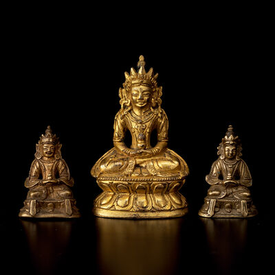 銅琉金仏像3点
