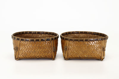 在銘 竹編碳籠2點