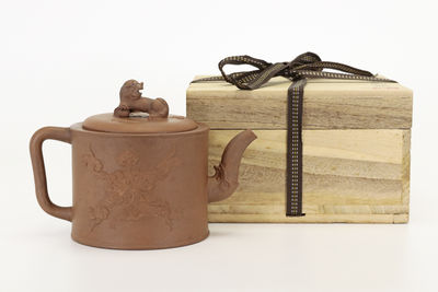 康熙 貼花 急須（共箱）