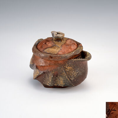 原田拾六造　備前宝瓶（共箱）