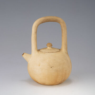 白泥宜興窯提梁湯沸 山本竹雲識箱