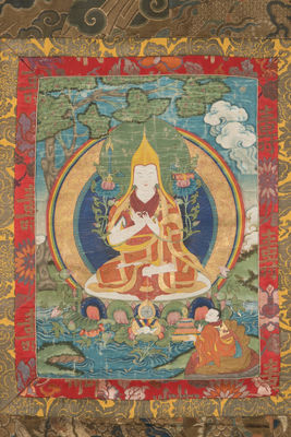 西蔵十八世紀 宗喀巴唐卡 額等 計5件