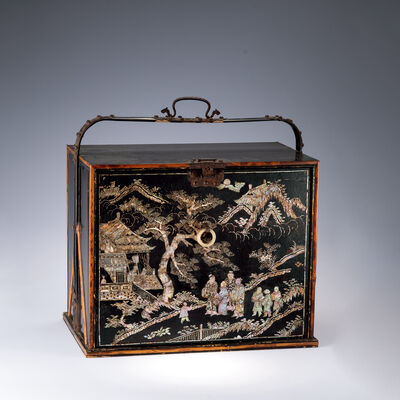 元 青貝玉摘茶棚