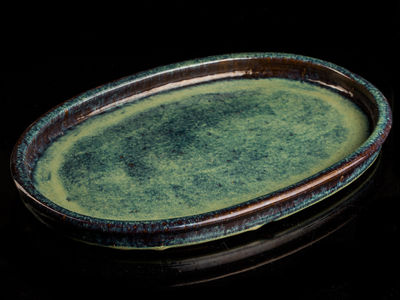 116-「葛明祥造」-海鼠釉水盤