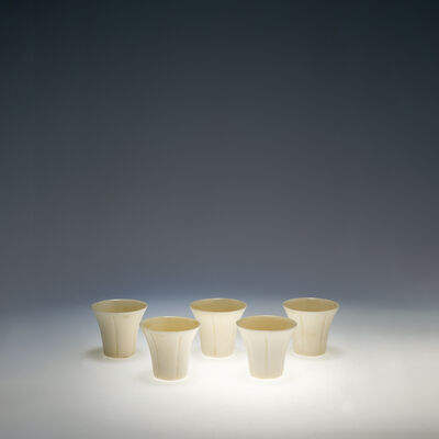 白南京茶盌5点（檀木箱付）