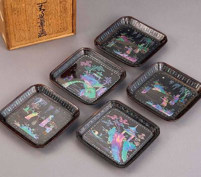 2301 清初 螺钿果子器 （五枚）