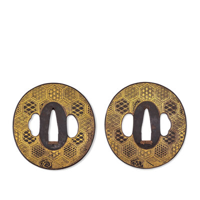 京象嵌鐔（木箱）