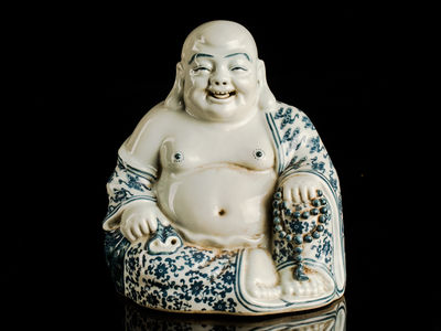 006-染付　布袋像