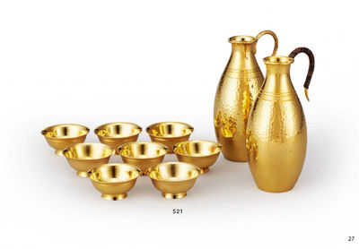 521 纯金酒器一套