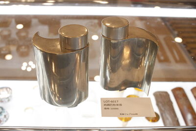 L6017　純錫 巴形 茶壺