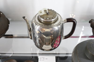 L6016　純銀 玉蓋 湯沸