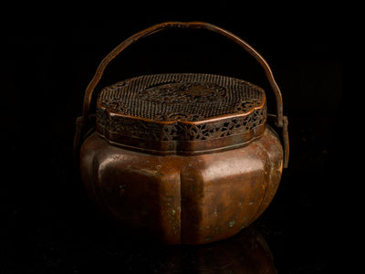 093-「正昌製」古銅手炉