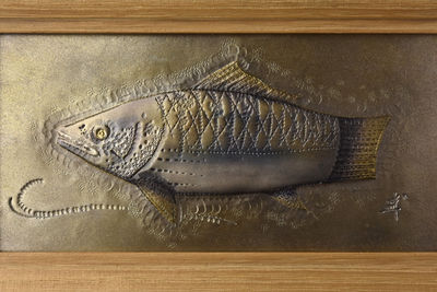 【夢工房】　桂盛行作金工額　『海幸来』　額-4