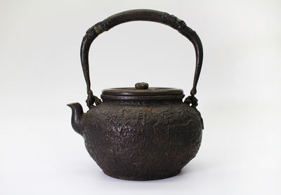 金龍堂大國造漢詩花草紋鉄瓶