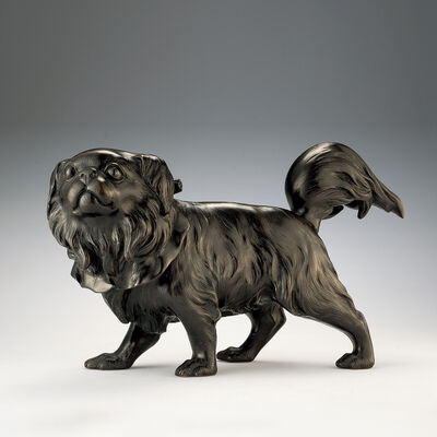 青銅狆置物（箱付）