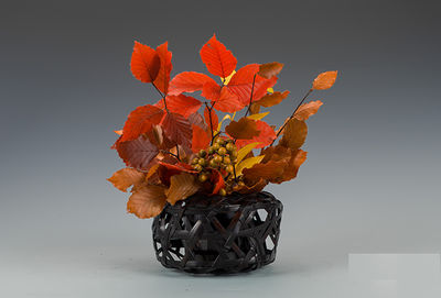 151 三代田邊竹雲齋造 竹編花器