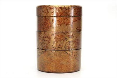 花草文入蒔繪香盒