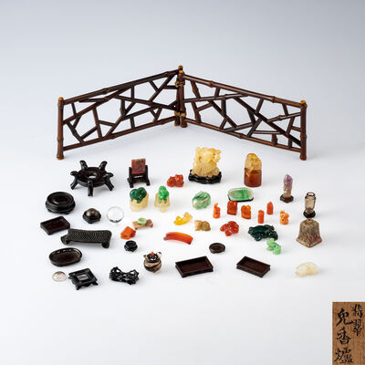 珍道具山·竹屏付