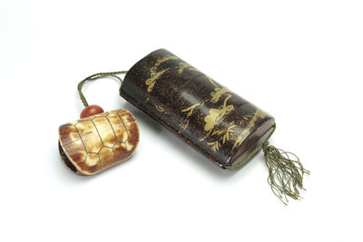 蜜蠟龜甲墜 蒔繪印籠