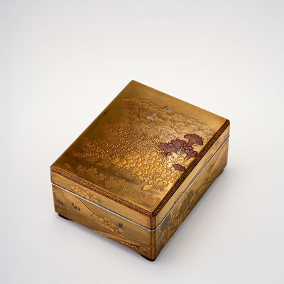 螺鈿蝶花尽蒔絵小箱（箱付）
