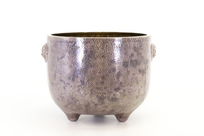 尚美堂井上靖美造 純銀獅子耳瓶掛