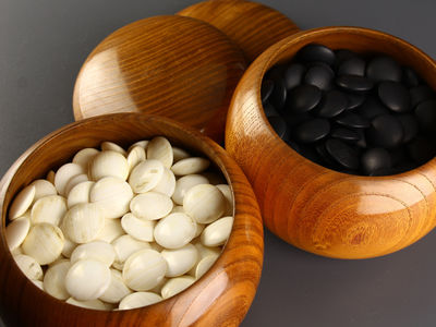 【雅】囲碁 碁石 本蛤 那智黒石 碁笥付 箱付 AS684