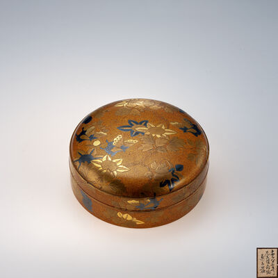 花蝶図 蒔絵菓子器（時代箱）
