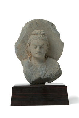 健陀羅 石雕 佛頭