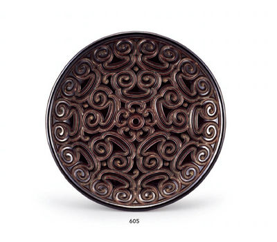 605 明 剔犀如意纹茶盘