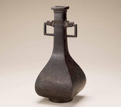 2117 明 四方龙耳铜花瓶