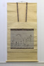 豊臣秀吉 富士讚 並畫　古昔斎蔵（共箱）