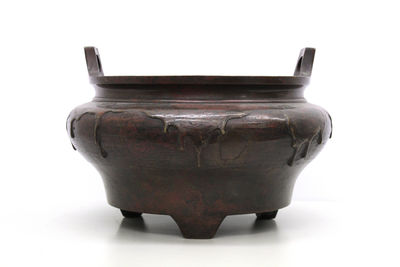 琢斎 在銘 素銅焰火文 火鉢