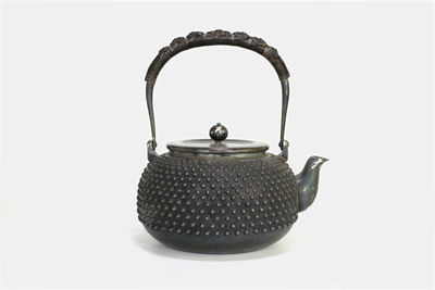 藤編提霰霧銀瓶