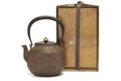 金壽堂 雨宮宗造 三田形鉄瓶（共箱）