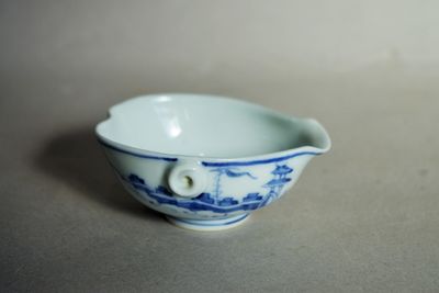 湯冷　或化年製　染付　山水絵　