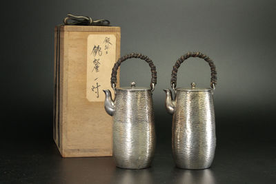 銀細工 铫釐一對