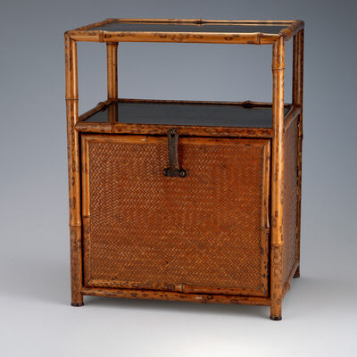 斑竹 煎茶棚（箱付）