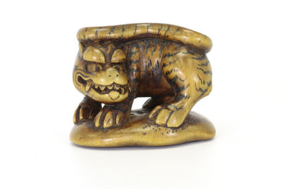 正義造 虎 根付