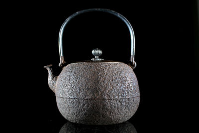 龍文堂造 雕紋蓋 鐵瓶